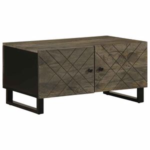 vidaXL Tavolino da Salotto Nero 80x50x40 cm in Legno Massello di Mango