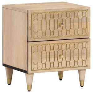 vidaXL Comodini 2pz 40x33x46 cm in Legno Massello di Mango