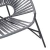 vidaXL Sedia da Uovo da Giardino in Polyrattan Nero e Grigio Chiaro