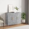 vidaXL Credenza Grigio Cemento 90x34x80 cm in Legno Multistrato