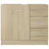 vidaXL Mobile Sottolavabo Rovere Sonoma 63x30x54 cm Legno Multistrato