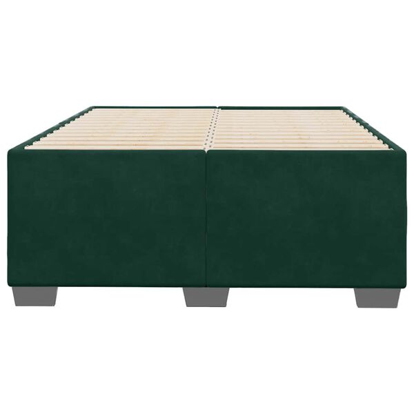 vidaXL Giroletto senza Materasso Verde Scuro 120x200 cm in Velluto