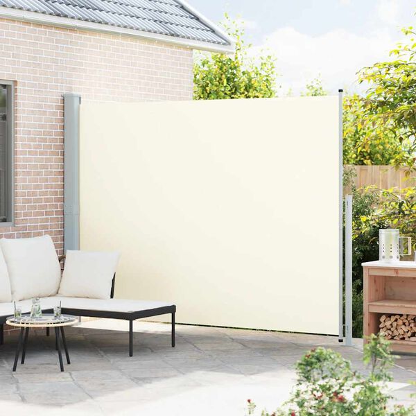 vidaXL Tenda Laterale Retrattile per Patio 220x300 cm Crema