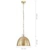 vidaXL Lampada Industriale Vintage 25 W Ottone Rotonda 31 cm E27