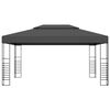 vidaXL Gazebo con Stringa di Luci LED 3x4 m Antracite