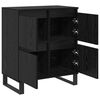 vidaXL Credenza 2 pcs Rovere Nero 60 x 35 x 70 cm