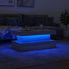 vidaXL Tavolino da Soggiorno con Luci LED Grigio Sonoma 90x50x40 cm