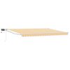 vidaXL Tenda retrattile manuale con LED Arancione e bianco 4,5 &times; 3 m