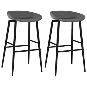 vidaXL Sedie da Bar 2 pz Grigie