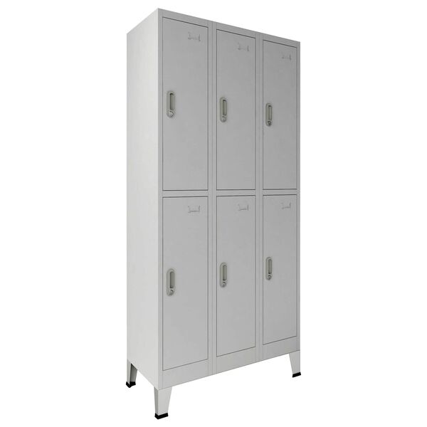 vidaXL Armadio con Locker Grigio 45 x 90 x 180 cm