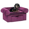 vidaXL Divano per Cani con Cassetto Borgogna 75x50x38 cm in Peluche