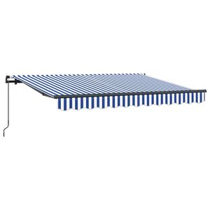 vidaXL Tenda Retrattile Blu e Bianco 250 x 200 cm