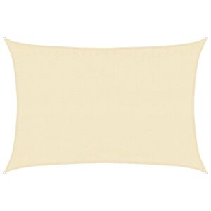vidaXL Vela Parasole 160 g/m&sup2; Crema 3,5x4,5 m in HDPE
