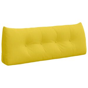 vidaXL Cuscino per Schiena Giallo Chiaro 120 x 24 x 50 cm Tessuto