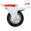 vidaXL Ruote Girevoli 16 pz 100 mm