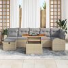 vidaXL Set Divano da Giardino 8 pcs Beige polyrattan