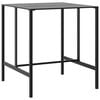 vidaXL Tavolo da Bar Nero 100x100x110 cm Acciaio Verniciato a Polvere