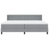 vidaXL Letto a molle Grigio chiaro 200 x 200 cm Poliestere