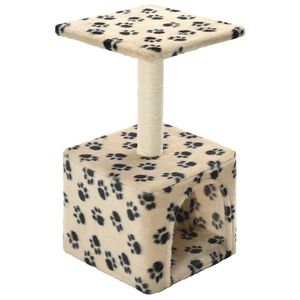 vidaXL Albero per Gatti e Tiragraffi Sisal 55 cm Zampe Stampate Beige