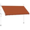 vidaXL Tenda da Sole Retrattile Manuale 400 cm Arancione e Marrone