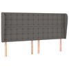 vidaXL Testiera ad Orecchio Grigio 183x23x118/128cm in Similpelle