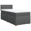 vidaXL Giroletto a Molle con Materasso Grigio Scuro 80x200 cm Tessuto