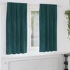 vidaXL Tende oscuranti 2 pcs Verde Scuro 140 x 175 cm Velluto