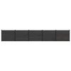 vidaXL Pannello di Recinzione 5 pcs WPC e Alluminio Nero