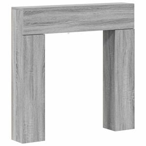 vidaXL Cornice per camino Sonoma grigio 102 x 18 x 100,5 cm