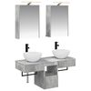 vidaXL Set di Armadi da Bagno 5 pz Grigio Cemento Legno ingegnerizzato