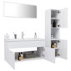 vidaXL Set Mobili da Bagno Bianco in Legno Multistrato