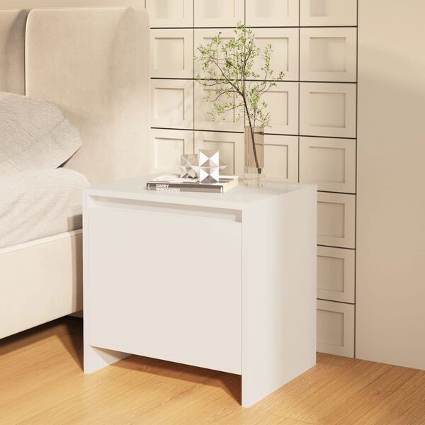 vidaXL Comodini 2 pz Bianco Lucido 45x34x44,5 cm in Truciolato