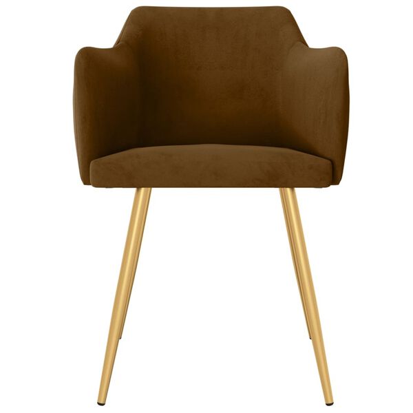 vidaXL Sedie da Pranzo 2 pz Marroni in Velluto