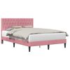 vidaXL Struttura del letto con testiera Rosa 140 x 200 cm Velluto