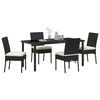 vidaXL Set da Pranzo per Giardino 5 pcs Nero