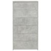 vidaXL Credenza 6 Cassetti Grigio Cemento 50x34x96cm Legno Multistrato