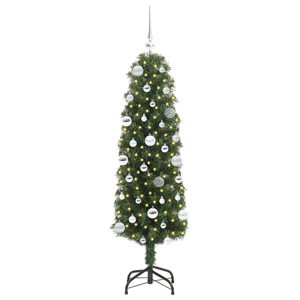 vidaXL Albero di Natale artificiale con 150 LED Verde 150 cm