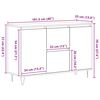 vidaXL Credenza Rovere Fumo 101,5x35x70 cm in Legno Multistrato