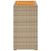 vidaXL Tavolino da Giardino Piano Legno Beige 60x40x75 cm Polyrattan