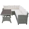 vidaXL Set Divani da Giardino 3 pz con Cuscini in Polyrattan Grigio