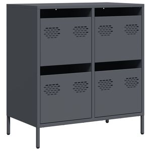 vidaXL Credenza Antracite 68x39x73,5 cm in Acciaio Laminato a Freddo