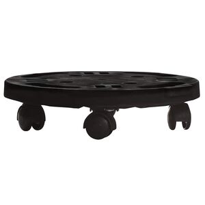 vidaXL Carrello per Piante con Ruote Diametro 30 cm Nero 170 kg