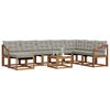 vidaXL Set di divani da esterno 9 pcs Grigio Naturale e Chiaro