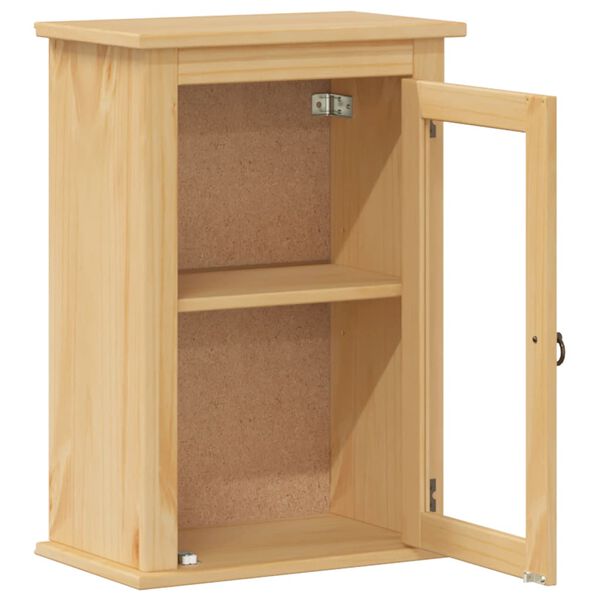vidaXL Mobile Bagno a Parete Corona 45x27x64,5cm Legno Massello Pino