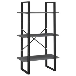 vidaXL Scaffale Grigio 60x30x105 cm in Legno Massello di Pino
