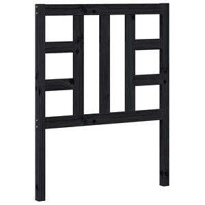 vidaXL Testiera per Letto Nera 81x4x100 cm in Legno Massello di Pino