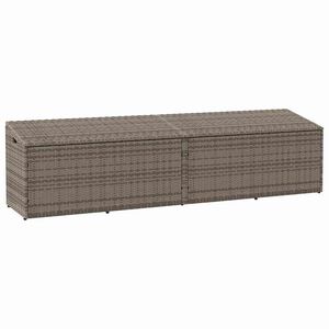 vidaXL Baule da Giardino Grigio 220x50x58 cm in Polyrattan