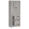 vidaXL Credenza Grigio Sonoma 69,5x34x180 cm in Legno Multistrato