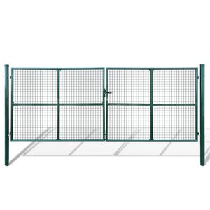 vidaXL Cancello da Giardino in Rete 400x150 cm