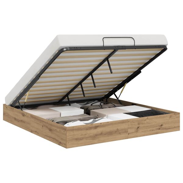 vidaXL Letto ottomano Rovere Artigianale 203 x 160 x 25 cm